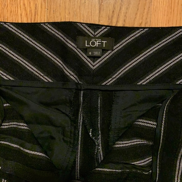 Ann Taylor LOFT Navy Striped Trousers - Picture 2 of 4